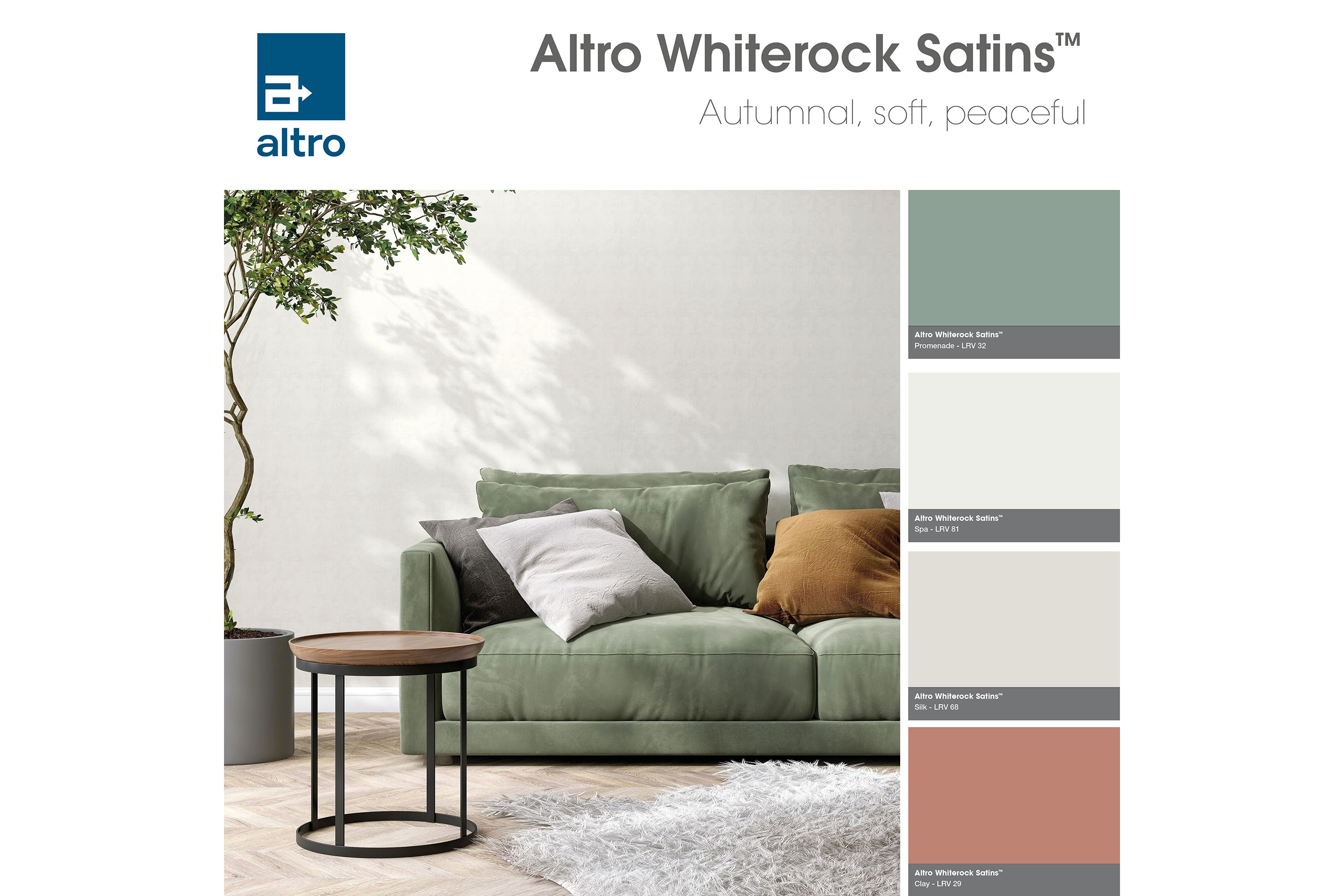 Altro Whiterock Satins colour card