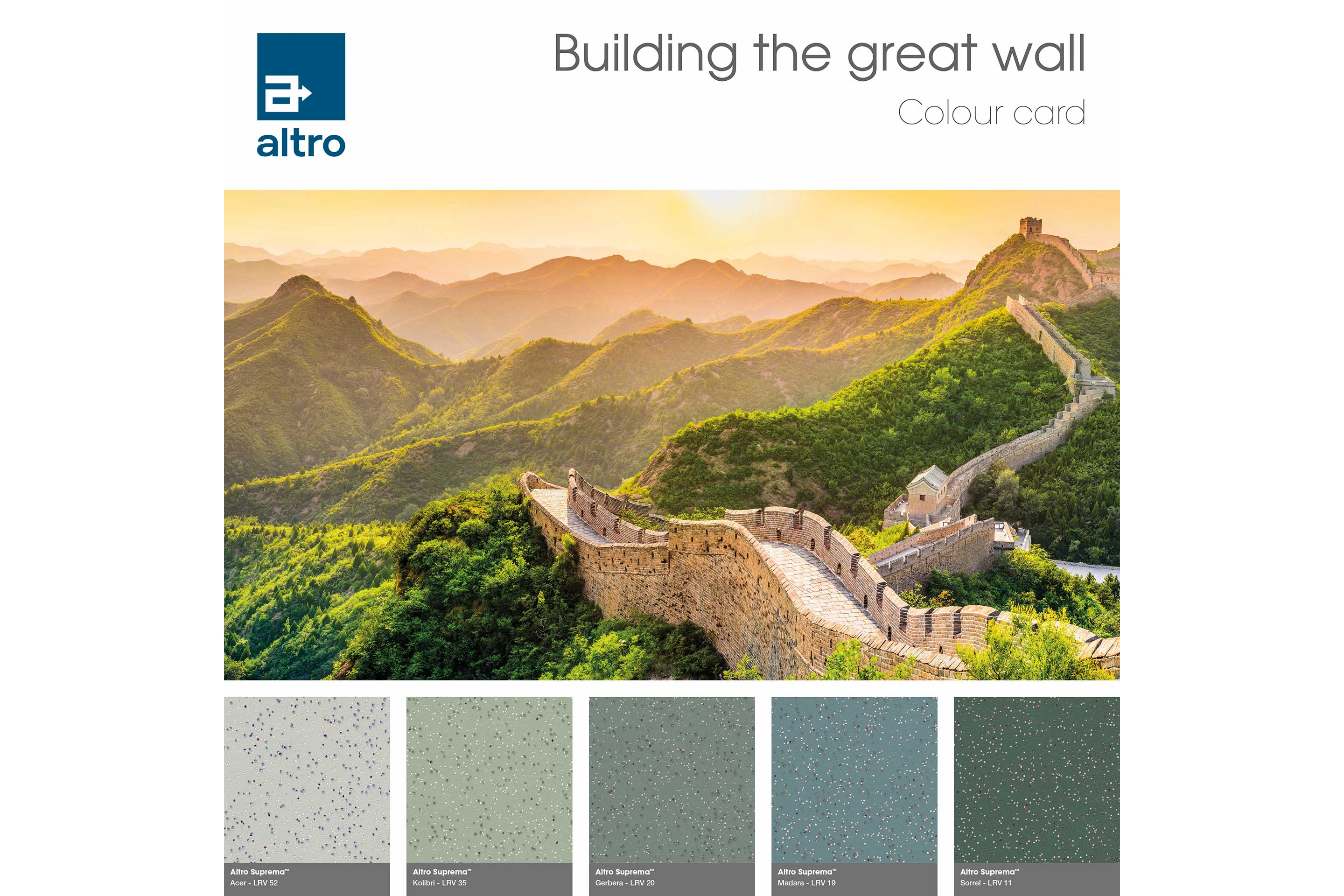 Altro Suprema Colour card - Landmarks