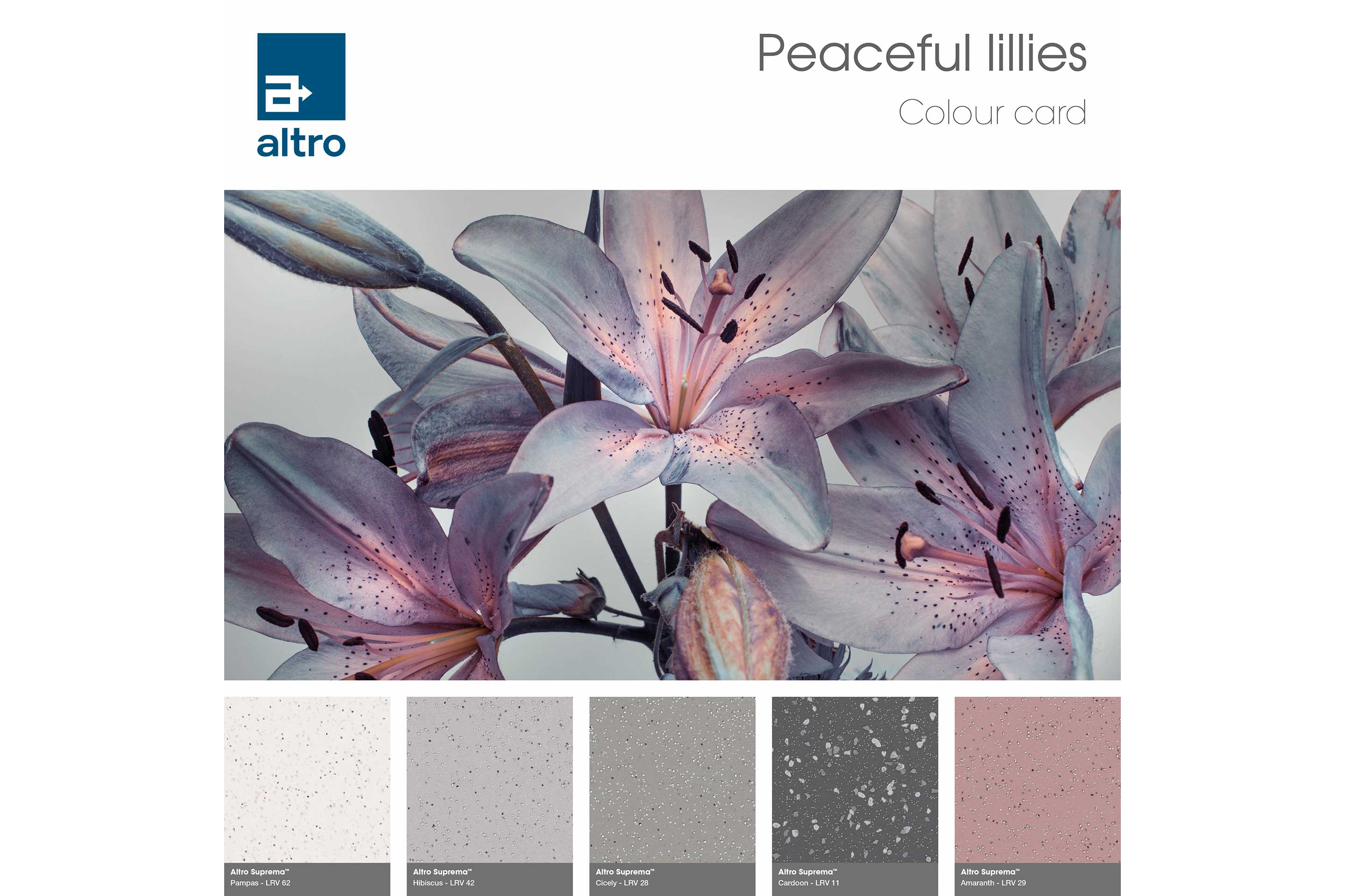 Altro Suprema Colour card - Flowers