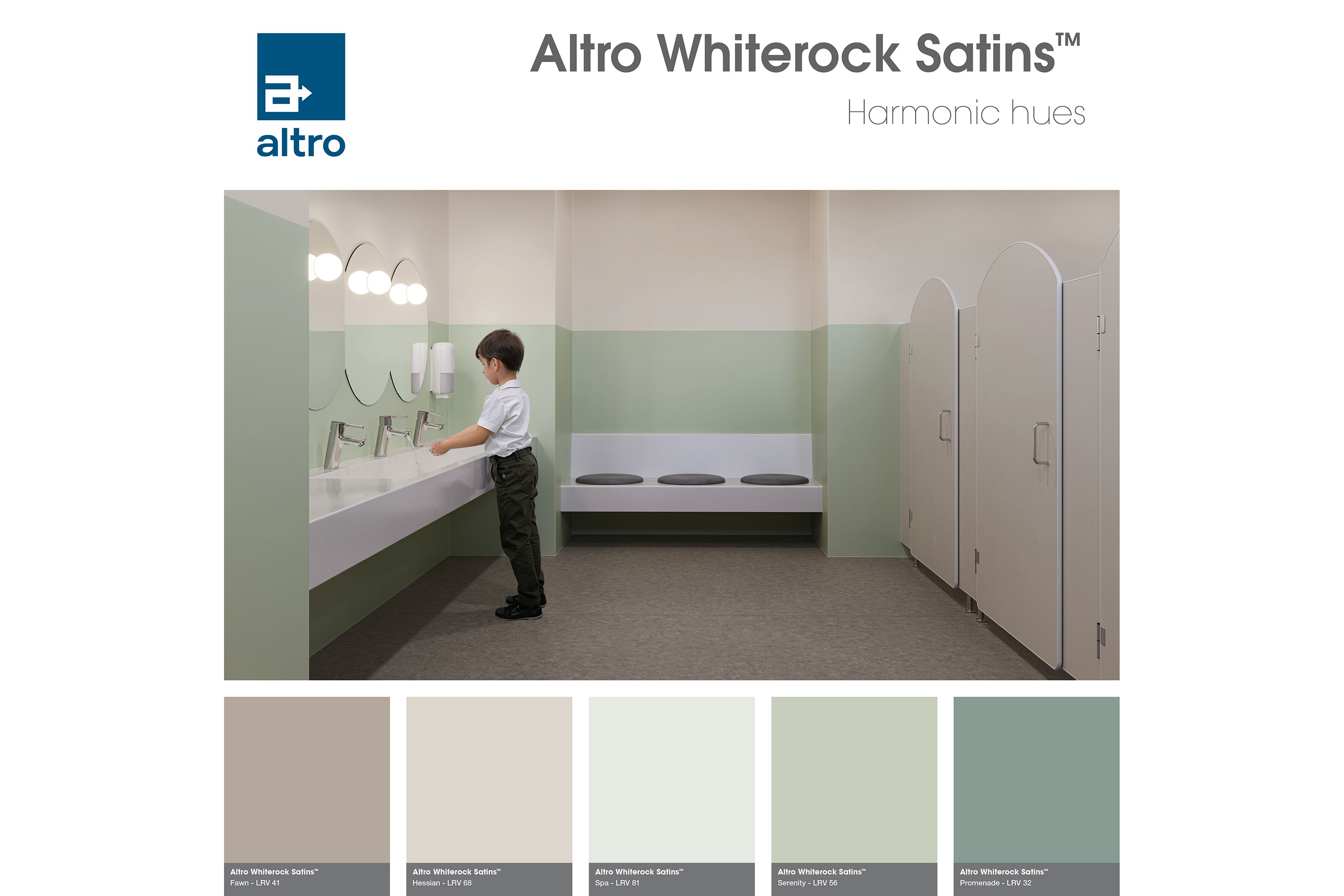 Altro Whiterock Satins colour card