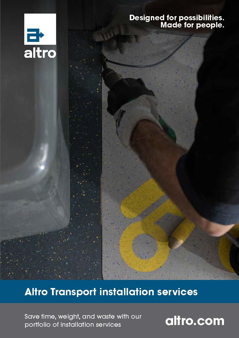 The cover of the Altro self-adhesive service brochure