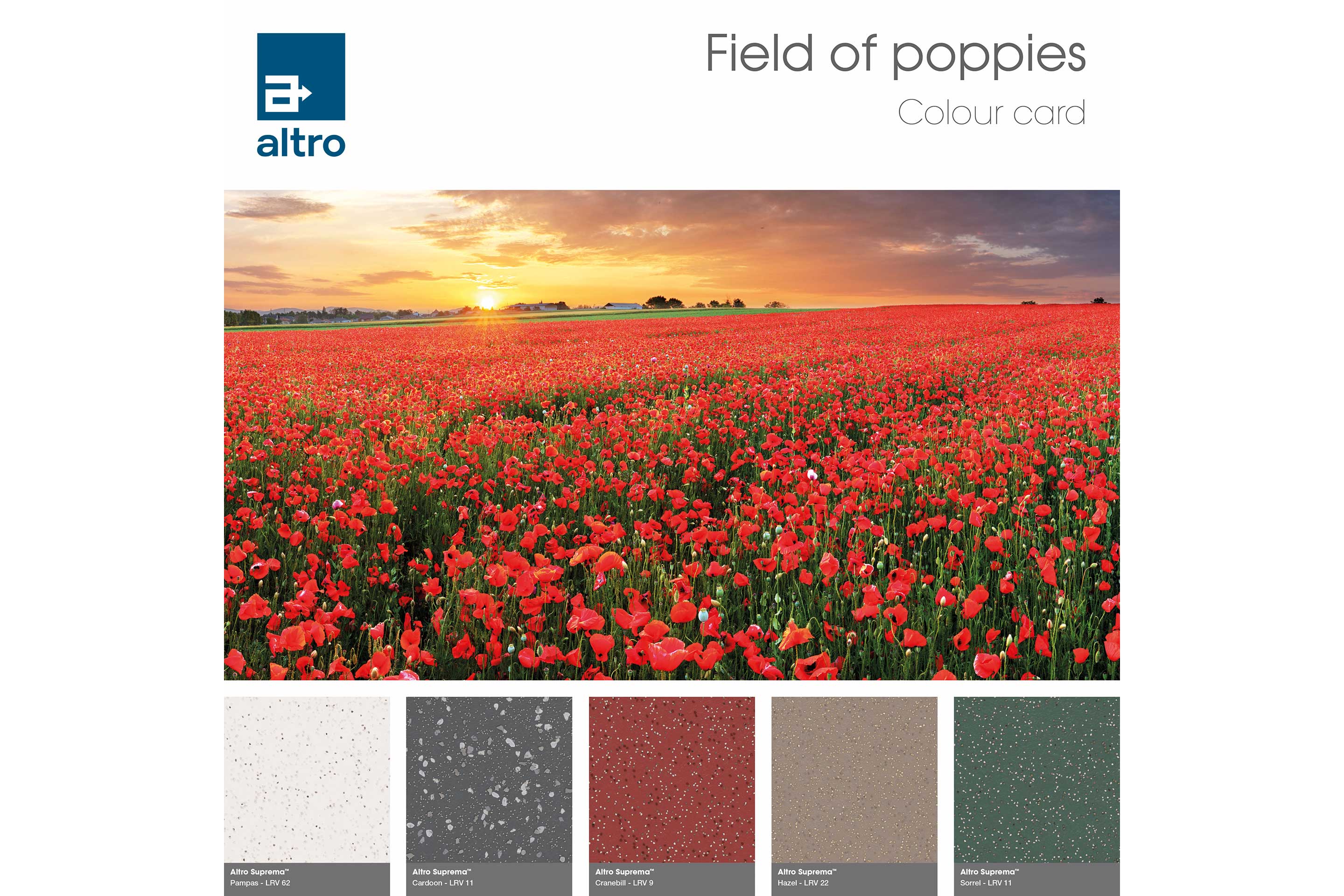 Altro Suprema Colour card - Flowers