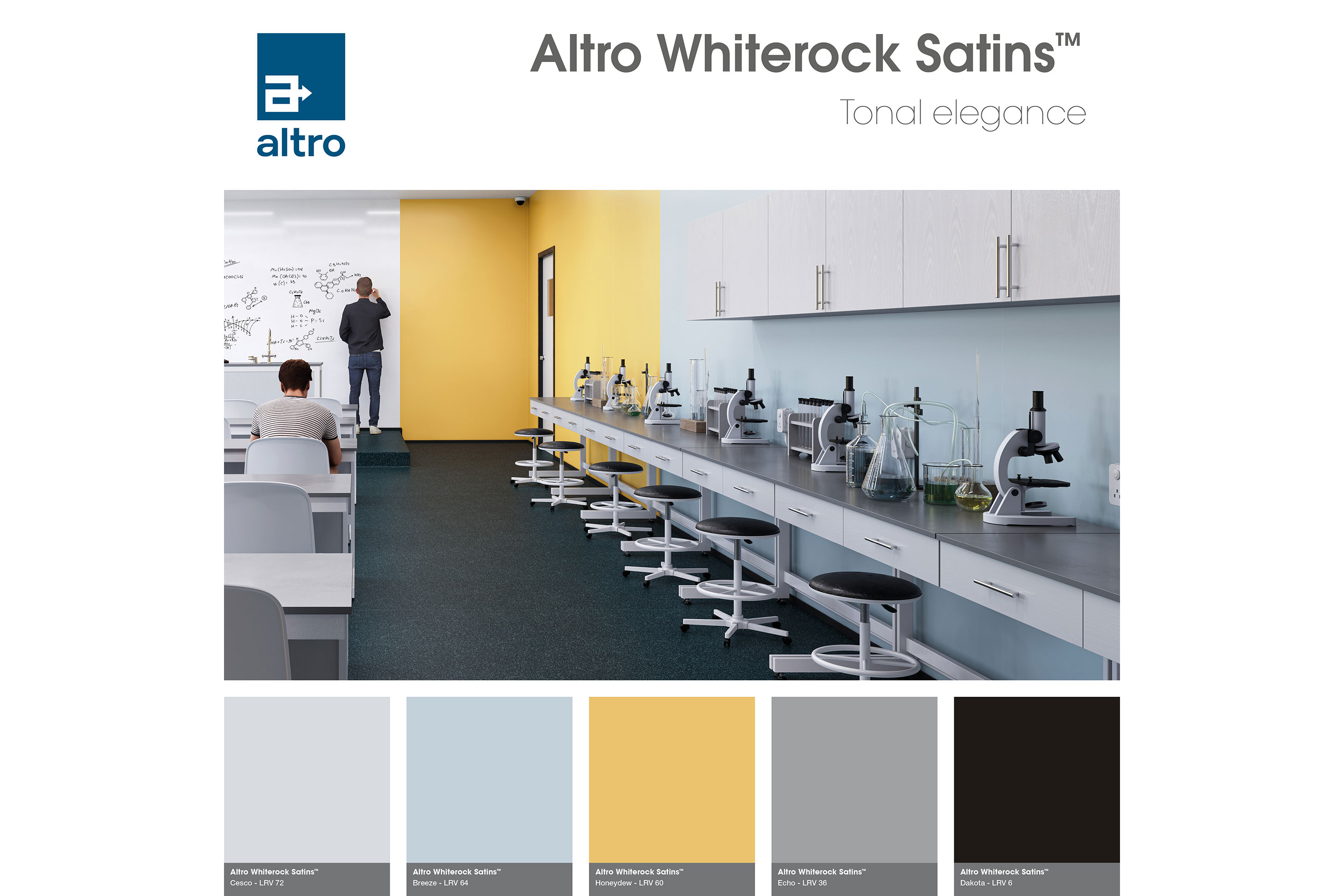 Altro Whiterock Satins colour card