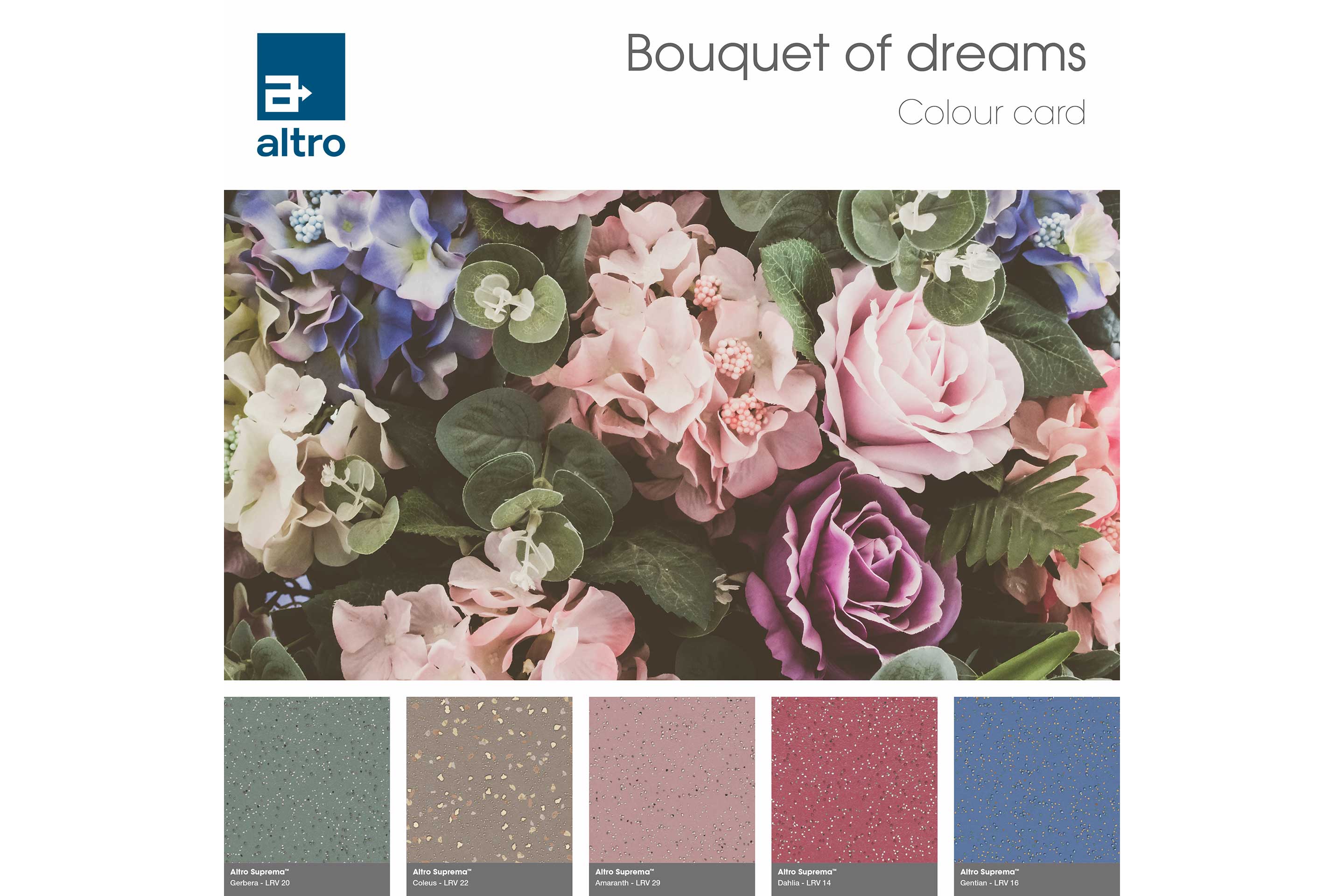 Altro Suprema Colour card - Flowers