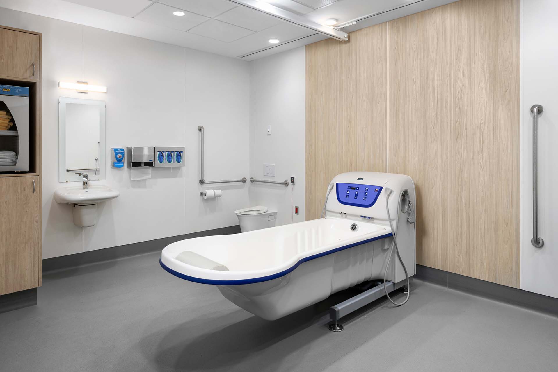 Altro Whiterock wall designs installed in hospice home