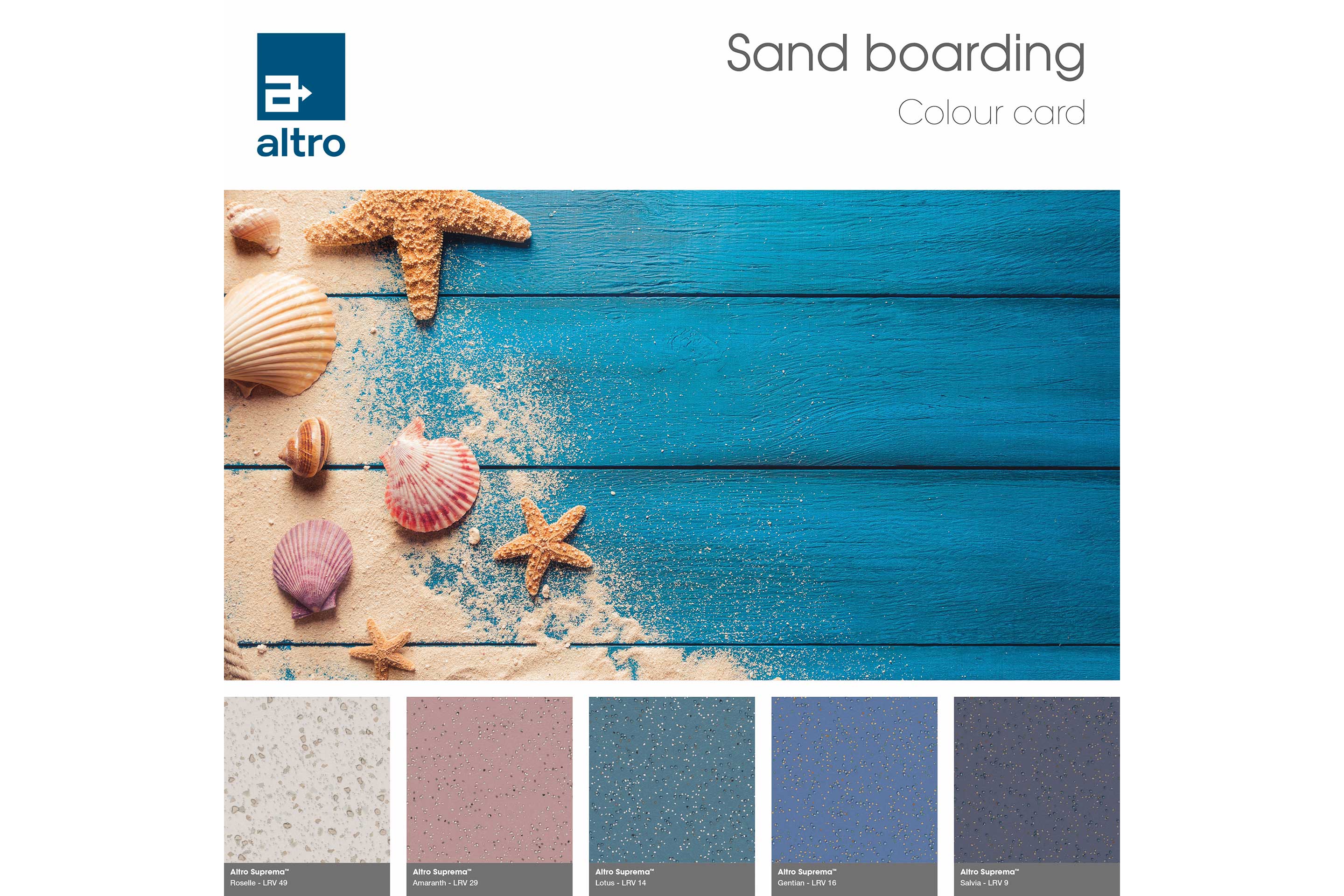 Altro Suprema Colour card - Summer