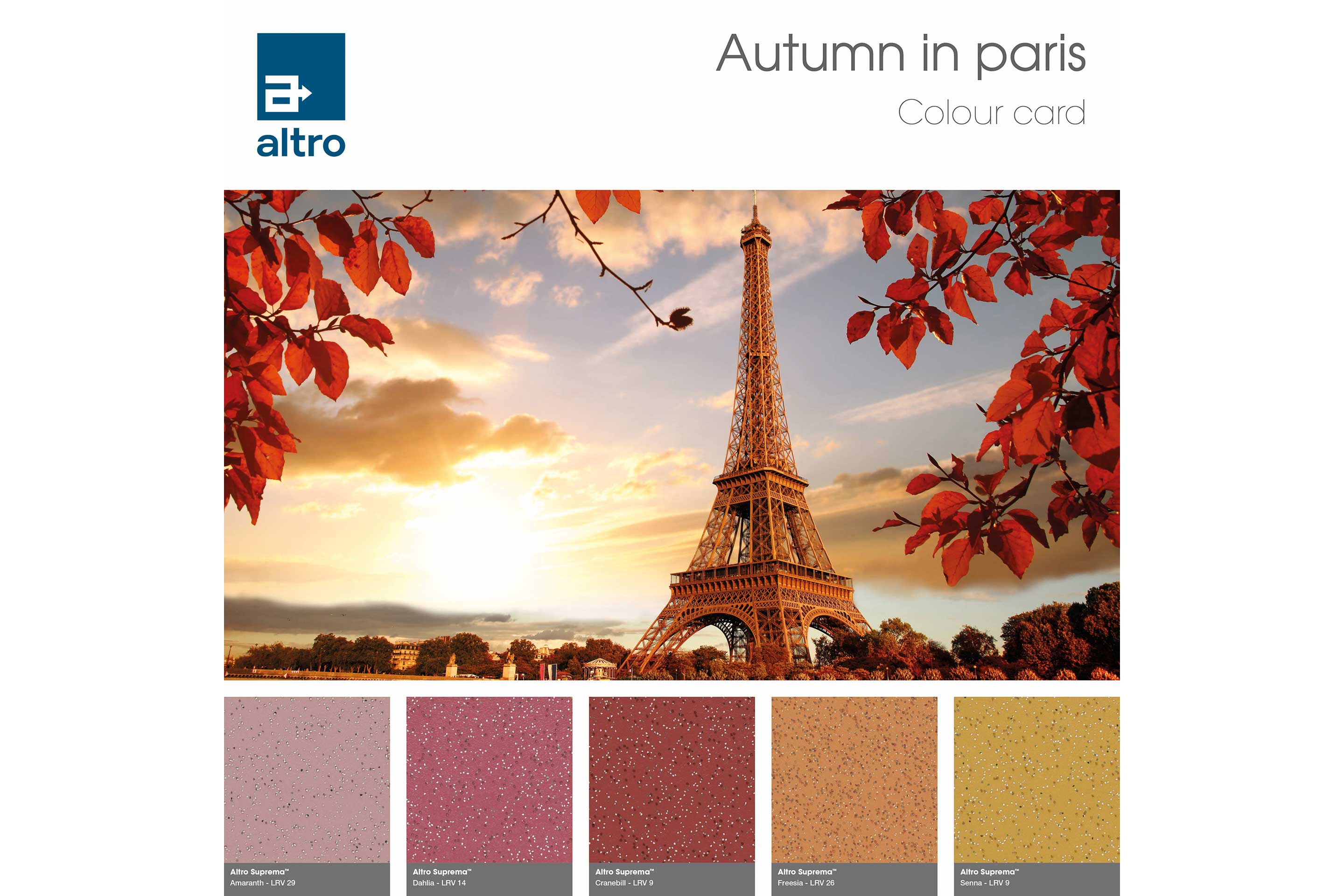 Altro Suprema Colour card - Landmarks