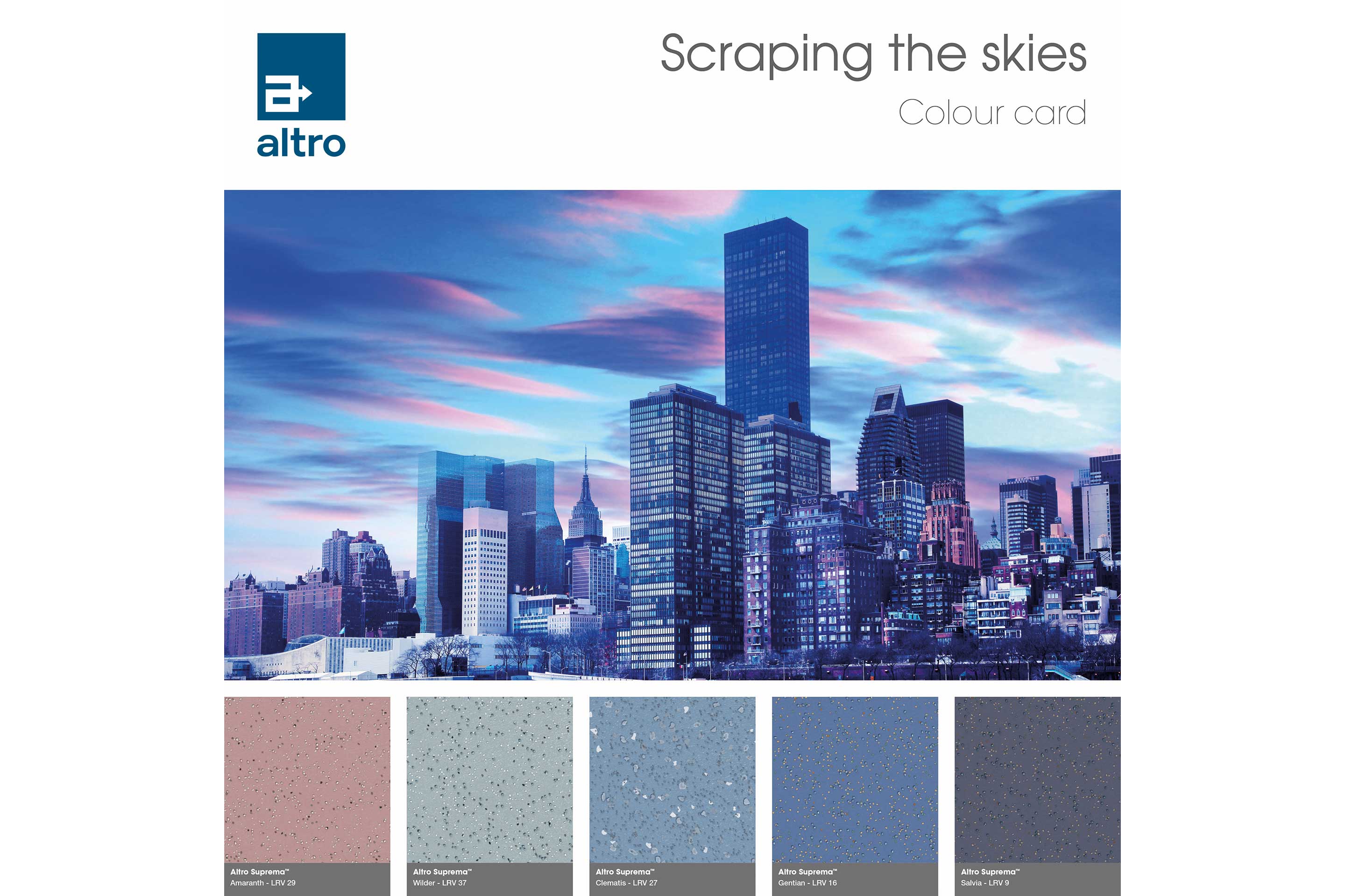 Altro Suprema Colour card - Landmarks 