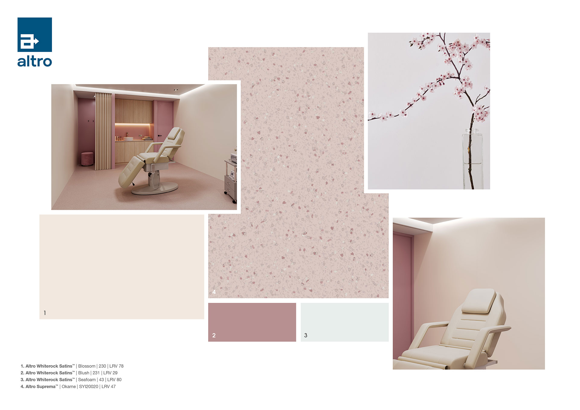 Moodboard - Altro Whiterock Satins