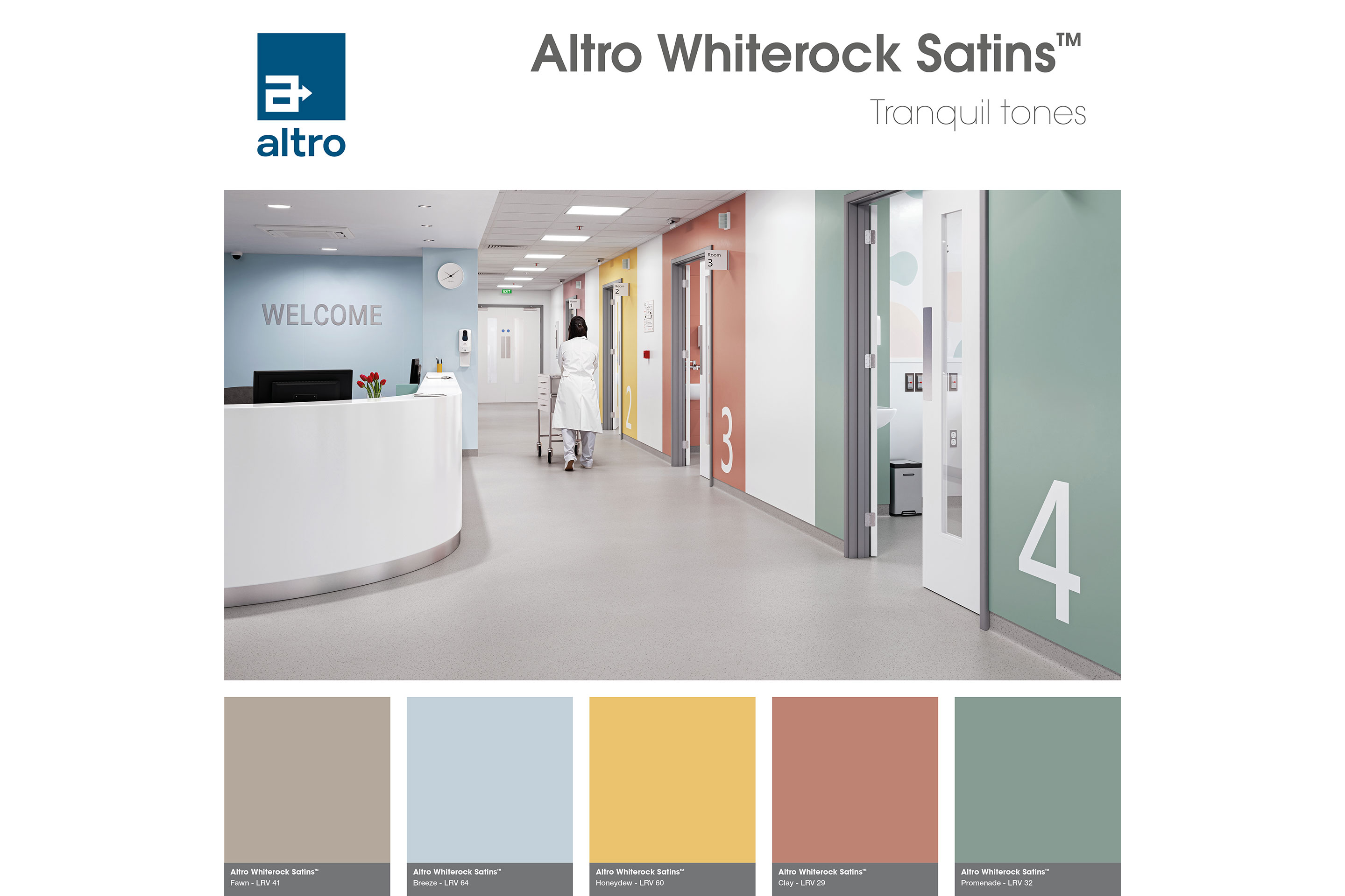 Altro Whiterock Satins colour card