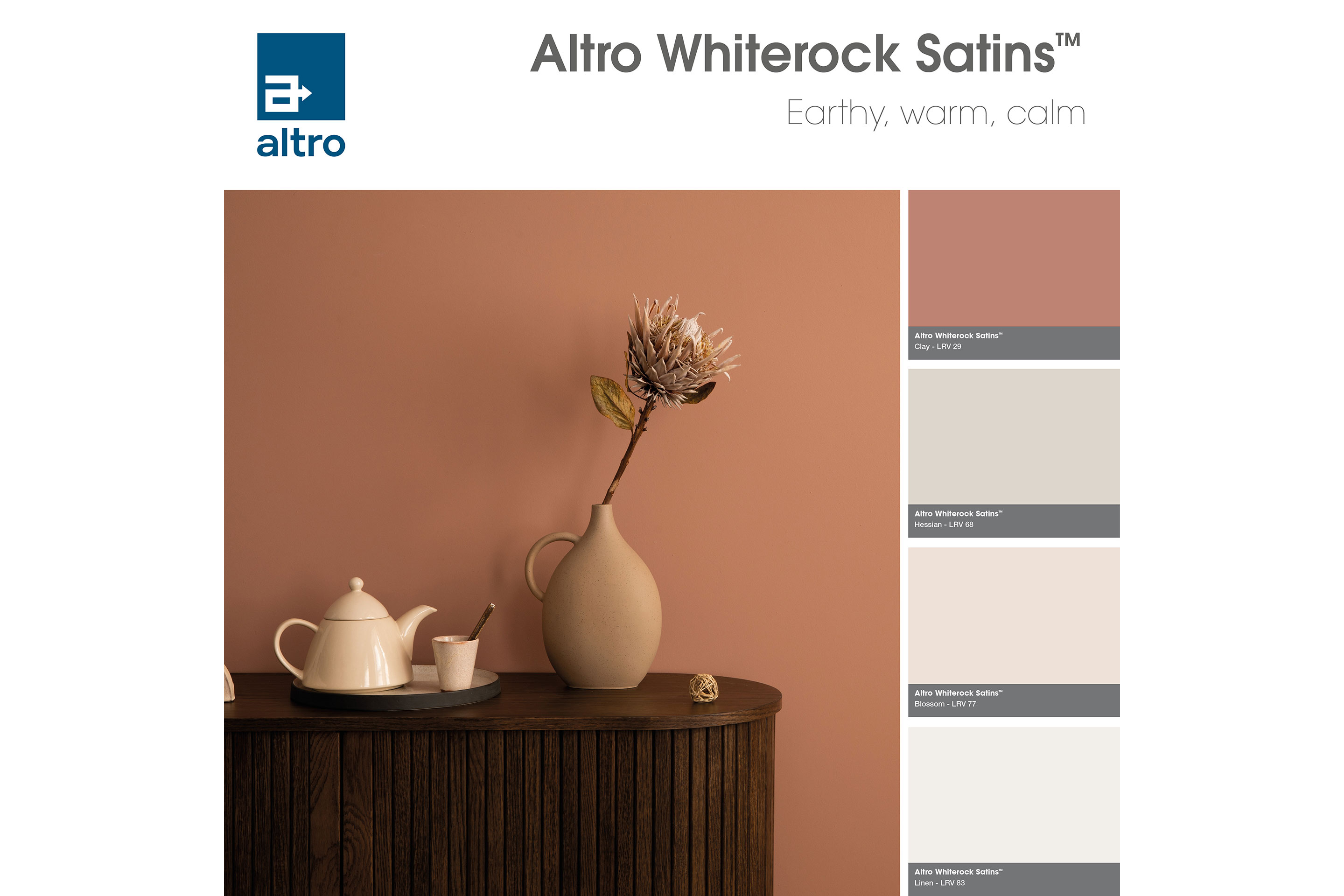 Altro Whiterock Satins colour card