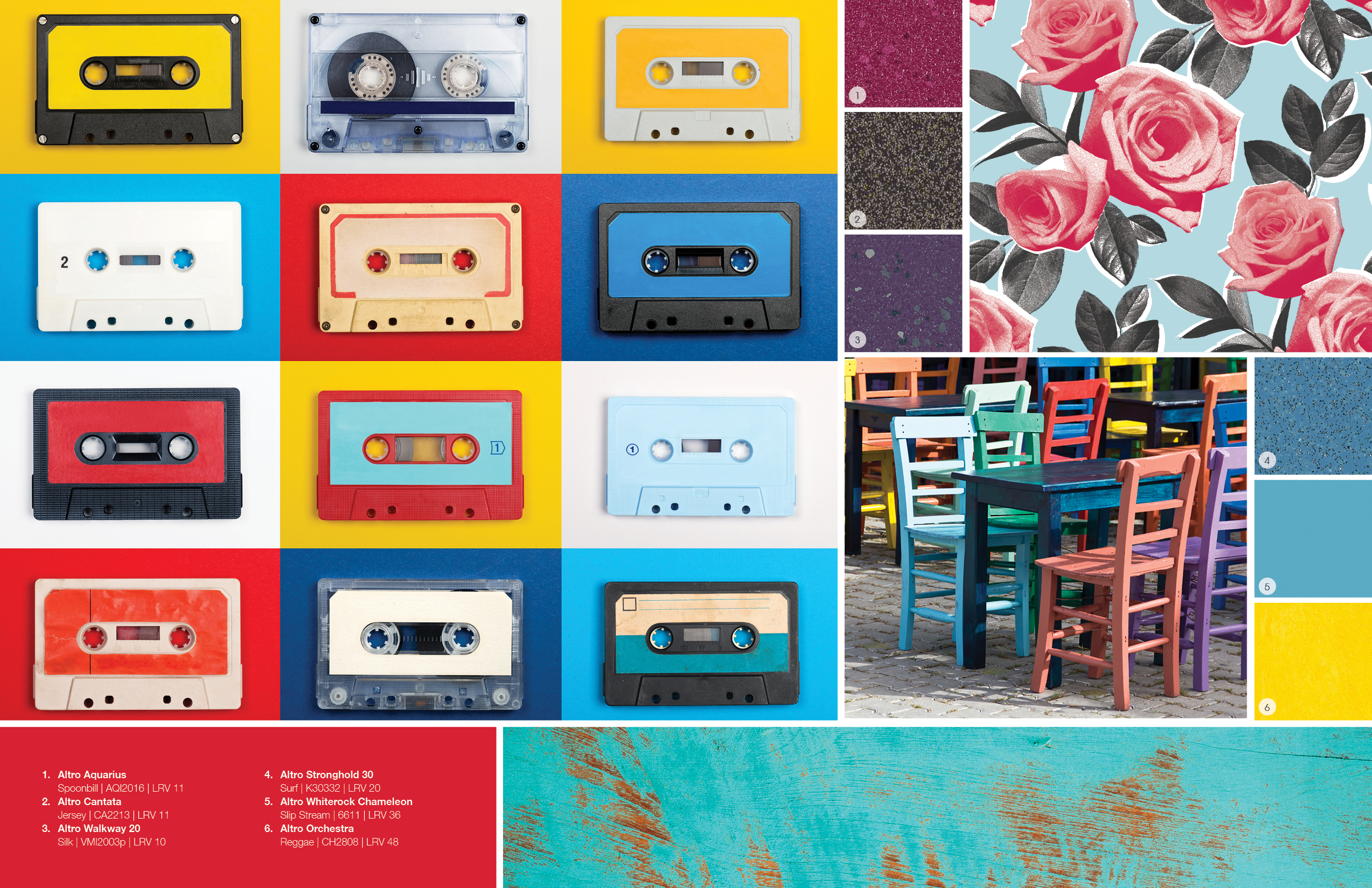 Moodboard - Cassettes and colours